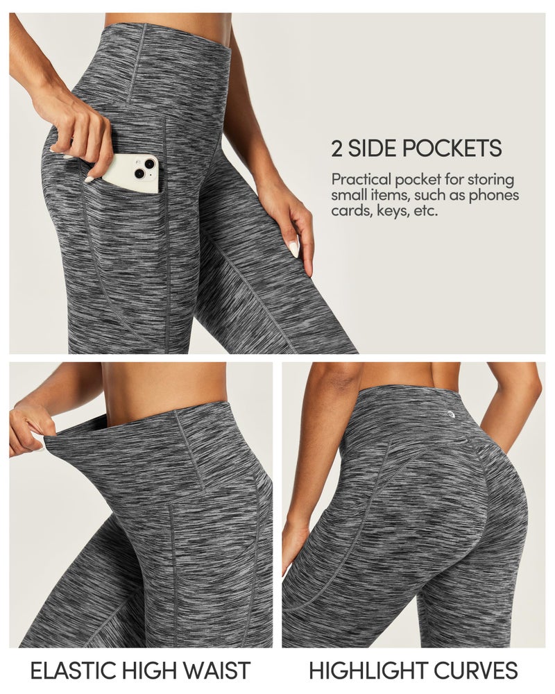 IUGA Fleece Lined Women's Yoga Pants with Pockets, Thermal Winter Workout Leggings - Image 2